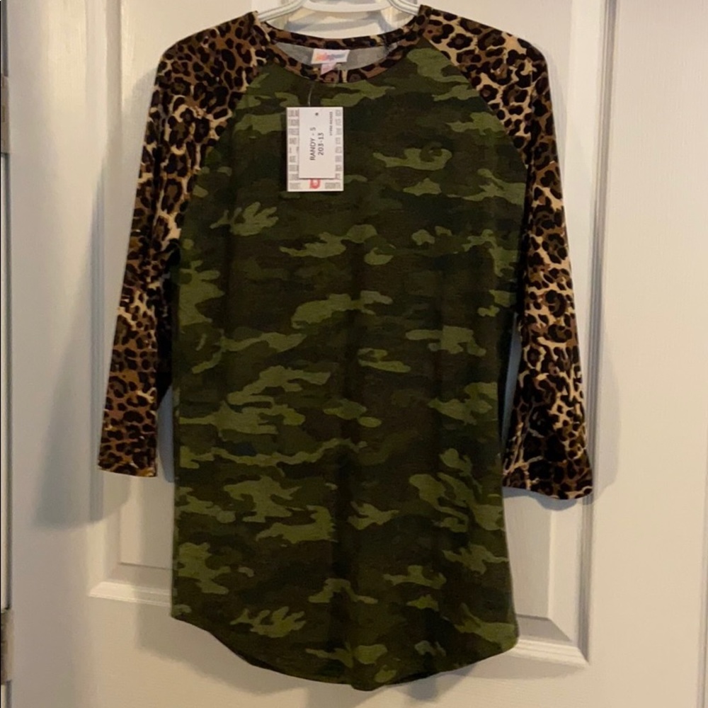NWT - LULAROE Randy - Camo and Animal Print - S